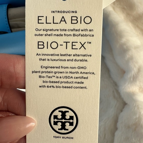 NWT Tory Burch Ella Bio Mini Tote Crossbody - Blue Azure - Sold Out Color! - Picture 12 of 12